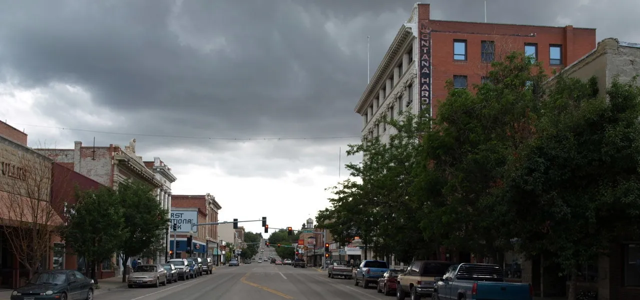 Main Street in Lewistown, Montana.